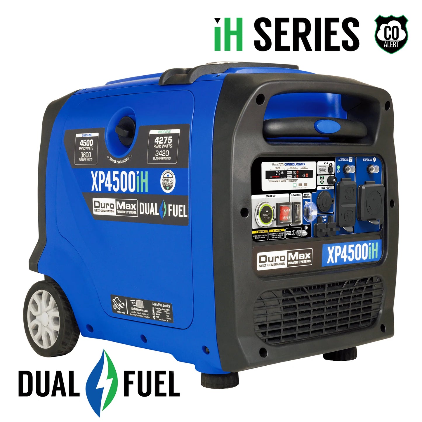 DuroMax XP4500iH 4,500 Watt Dual Fuel Portable Inverter Generator w/ CO Alert