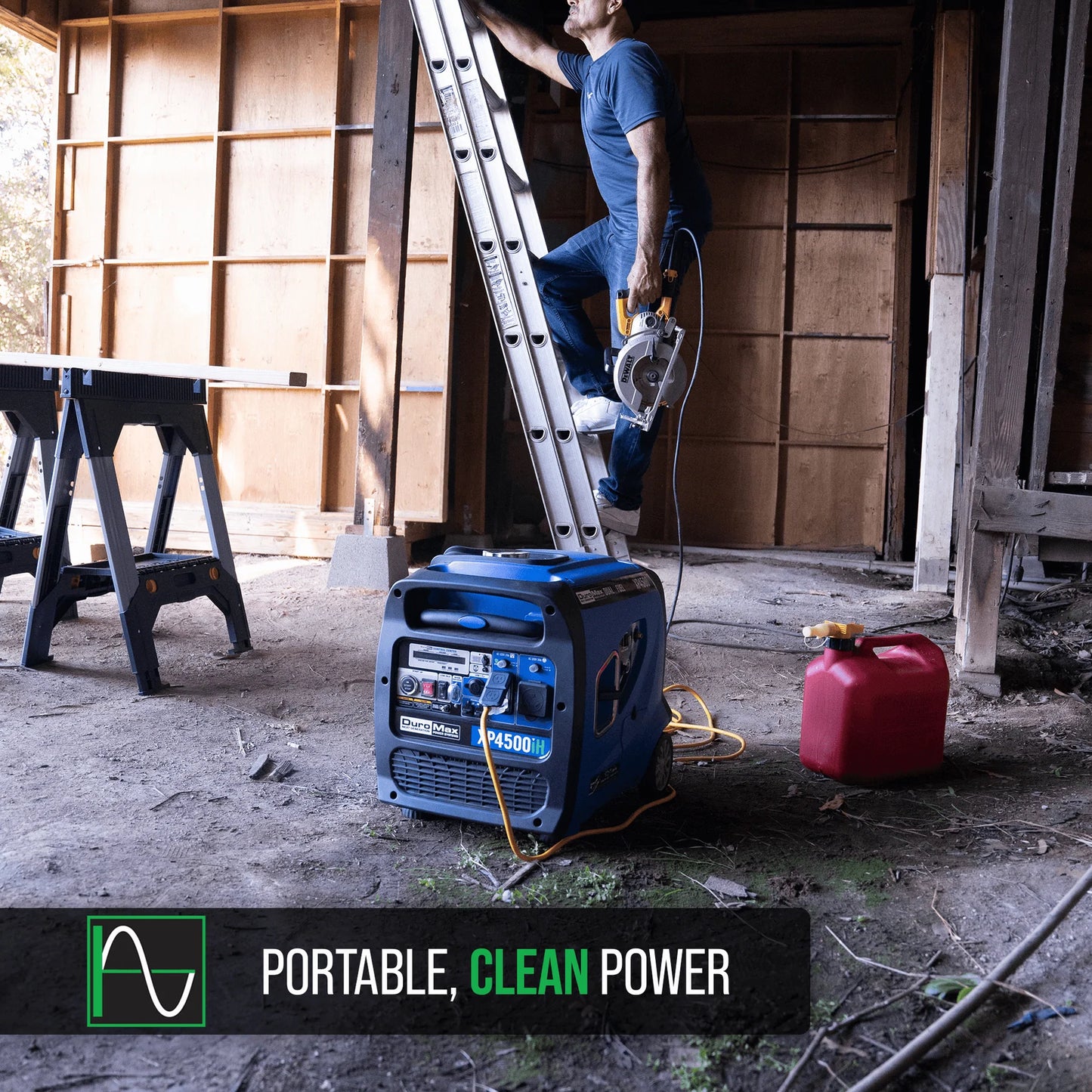 DuroMax XP4500iH 4,500 Watt Dual Fuel Portable Inverter Generator w/ CO Alert