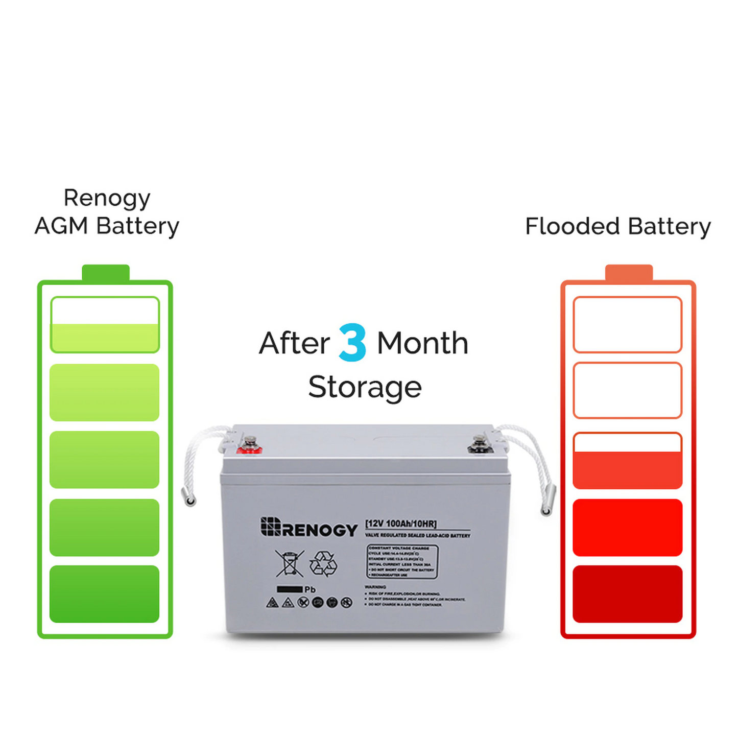 Renogy Deep Cycle AGM Battery 12 Volt 100Ah