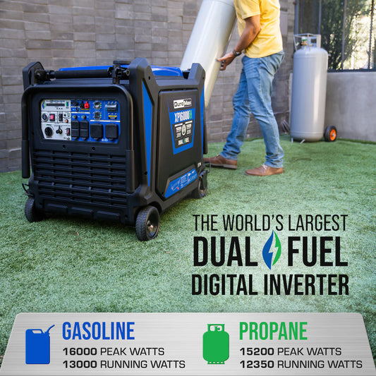 DuroMax XP16000iH Dual Fuel Portable Inverter Generator w/ CO Alert