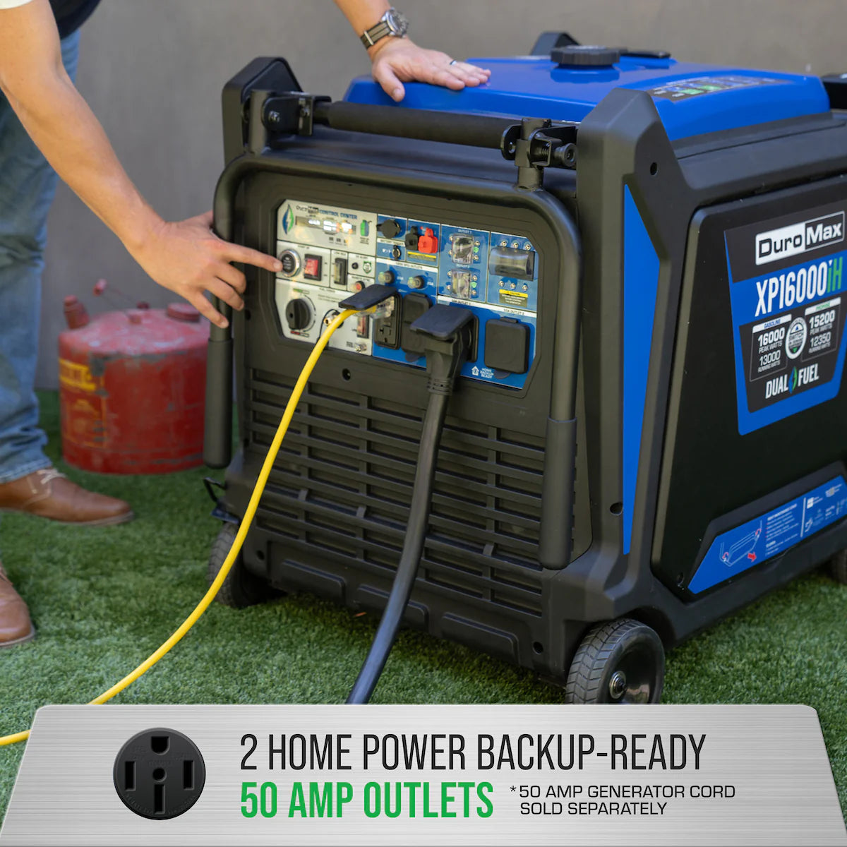 DuroMax XP16000iH Dual Fuel Portable Inverter Generator w/ CO Alert