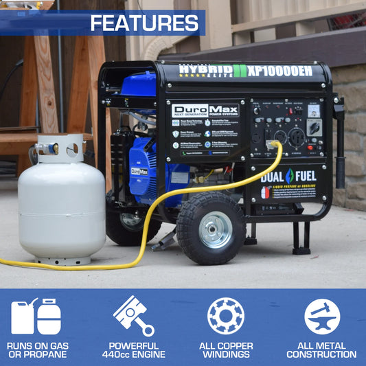 DuroMax XP10000EH 10,000 Watt Dual Fuel Portable Generator