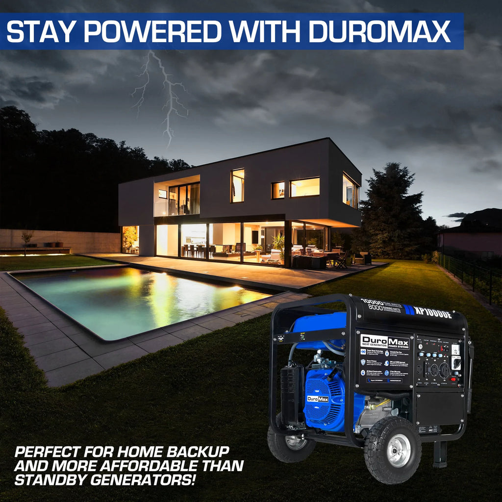 DuroMax XP10000E 10,000 Watt Gasoline Portable Generator