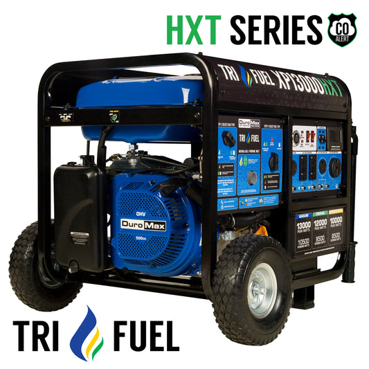 DuroMax XP13000HXT 13,000 Watt Tri Fuel Portable HXT Generator w/ CO Alert