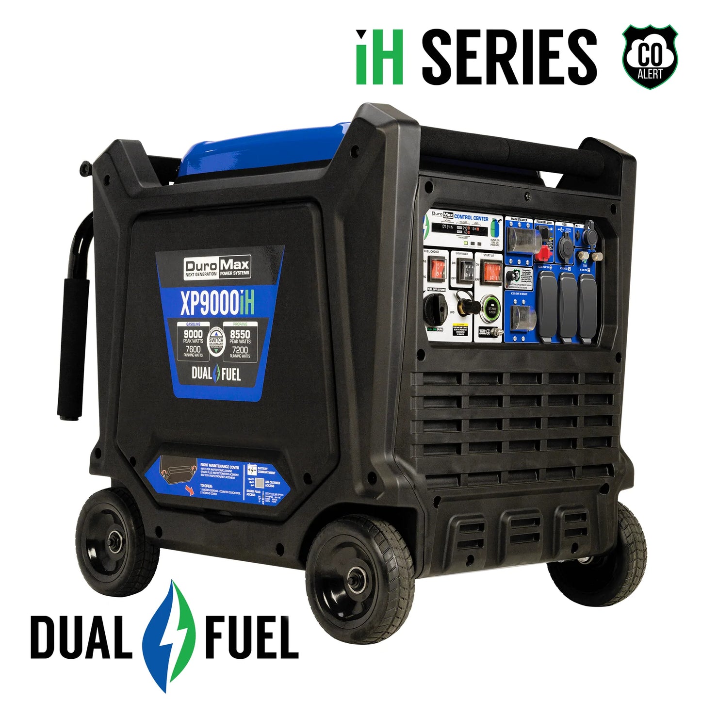 DuroMax XP9000iH 9,000 Watt Dual Fuel Portable Inverter Generator w/ CO Alert