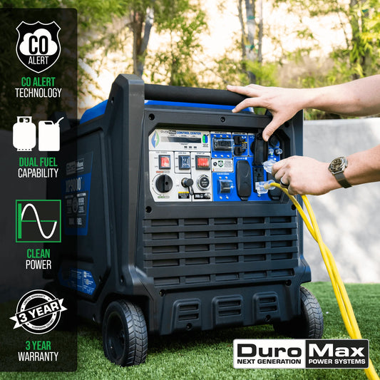 DuroMax XP9000iH 9,000 Watt Dual Fuel Portable Inverter Generator w/ CO Alert