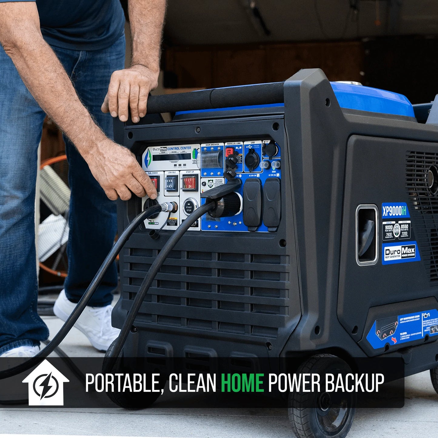 DuroMax XP9000iH 9,000 Watt Dual Fuel Portable Inverter Generator w/ CO Alert