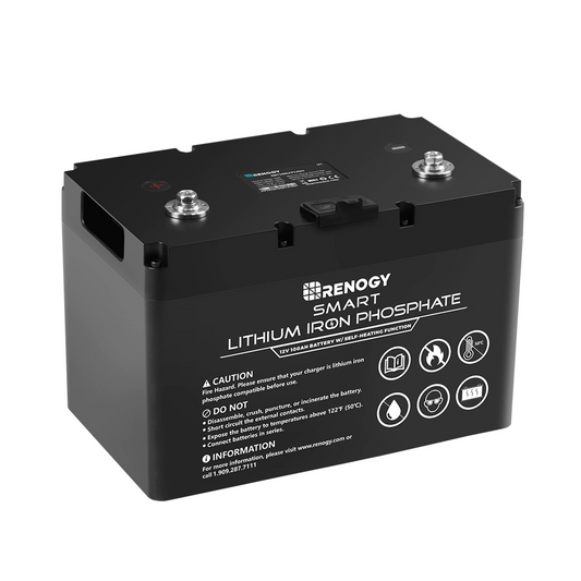 Renogy 12V 100Ah Smart Lithium Iron Phosphate Battery w/ Self-Heating Function